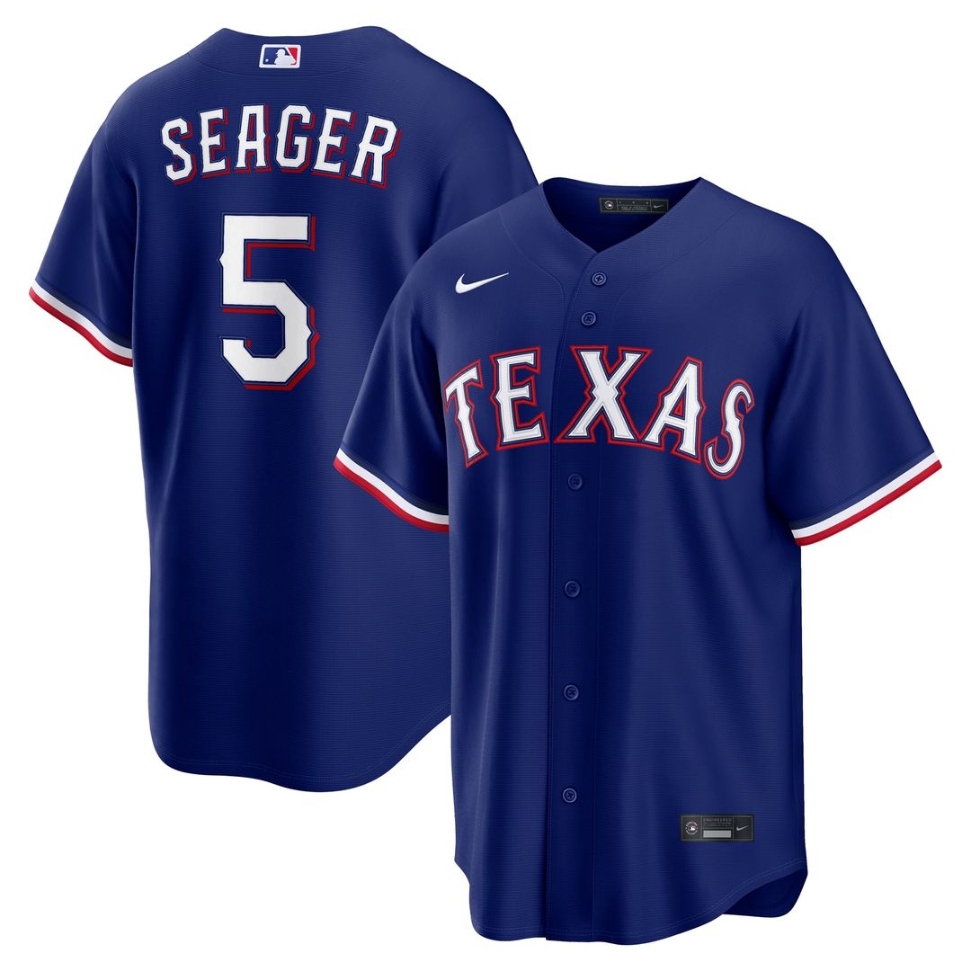 Men's Texas Rangers Corey Seager Gray Road Replica MLB Baseball Jersey - view 7