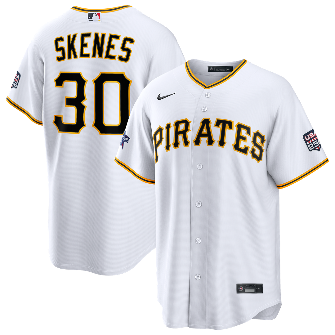 Men's 2026 All-Star Game Men's Pittsburgh Pirates Paul Skenes White Replica MLB Baseball Jersey - view 1