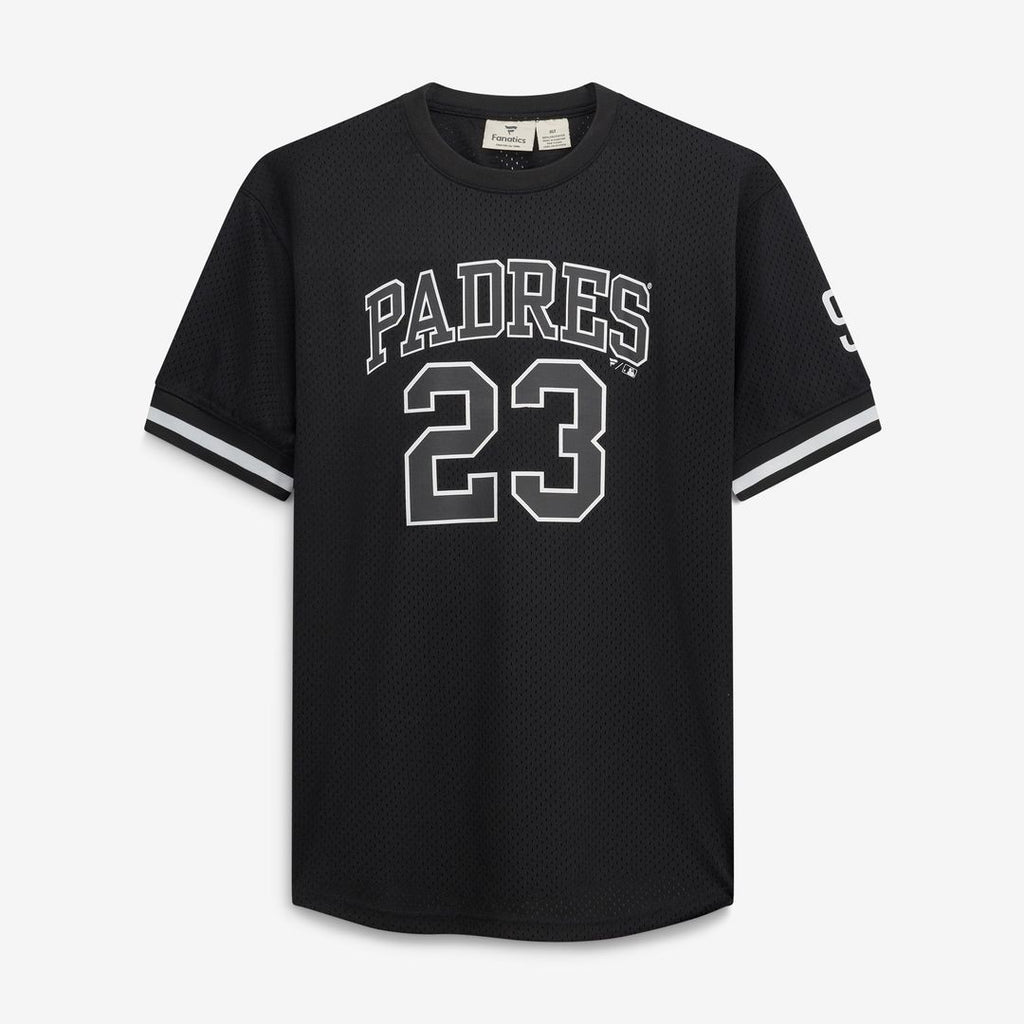 Men's San Diego Padres Fernando Tatis Jr. Black/White Big & Tall Heavyweight Mesh MLB Baseball Jersey - view 2