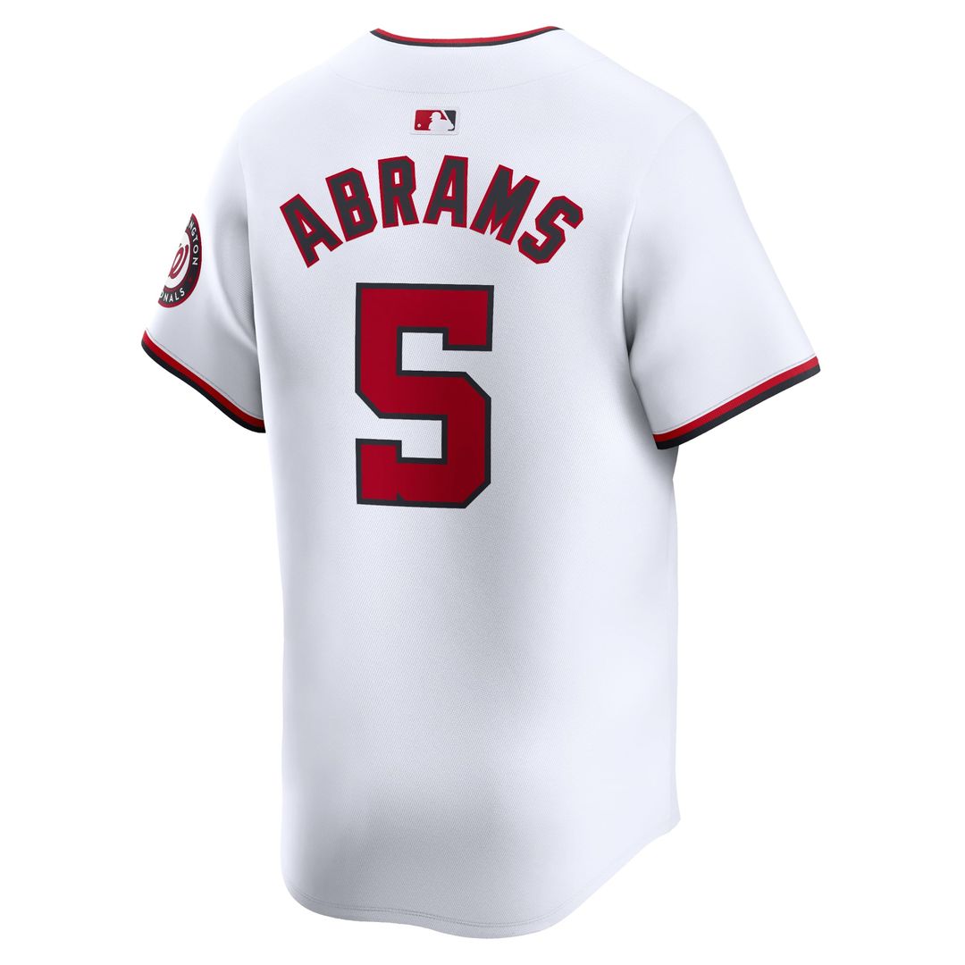 Men's Washington Nationals CJ Abrams White Home Limited MLB Baseball Jersey - view 3