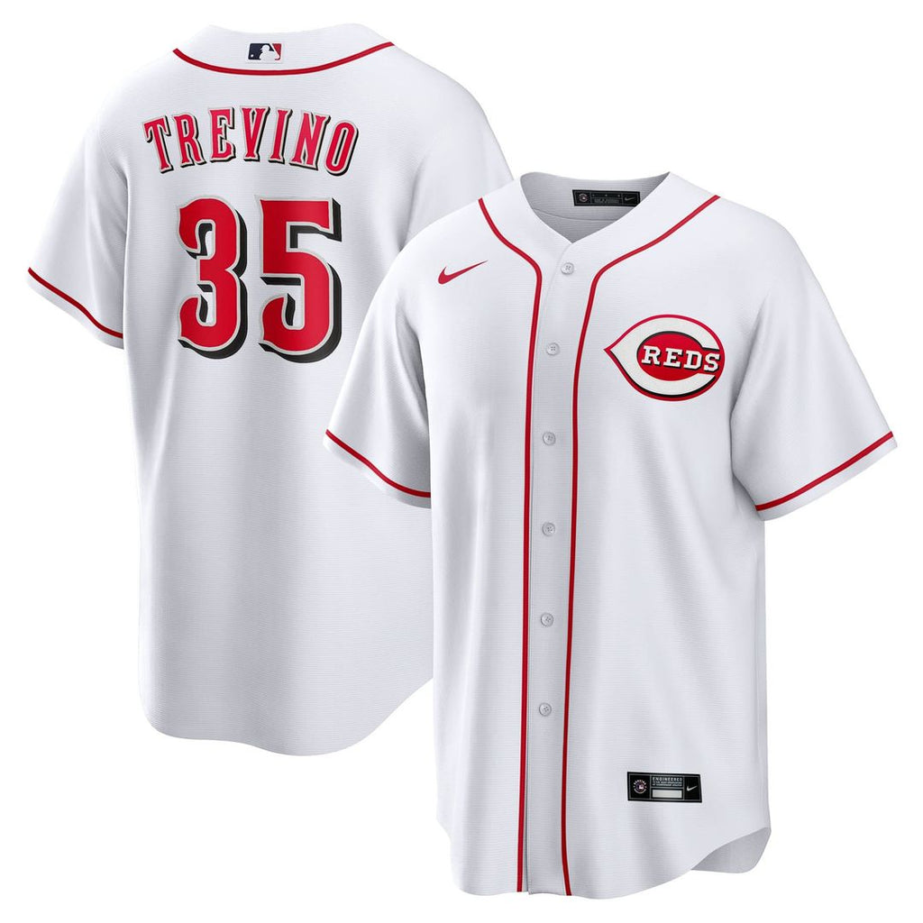 Men's Cincinnati Reds Jose Trevino White Home Replica MLB Baseball Jersey - view 1