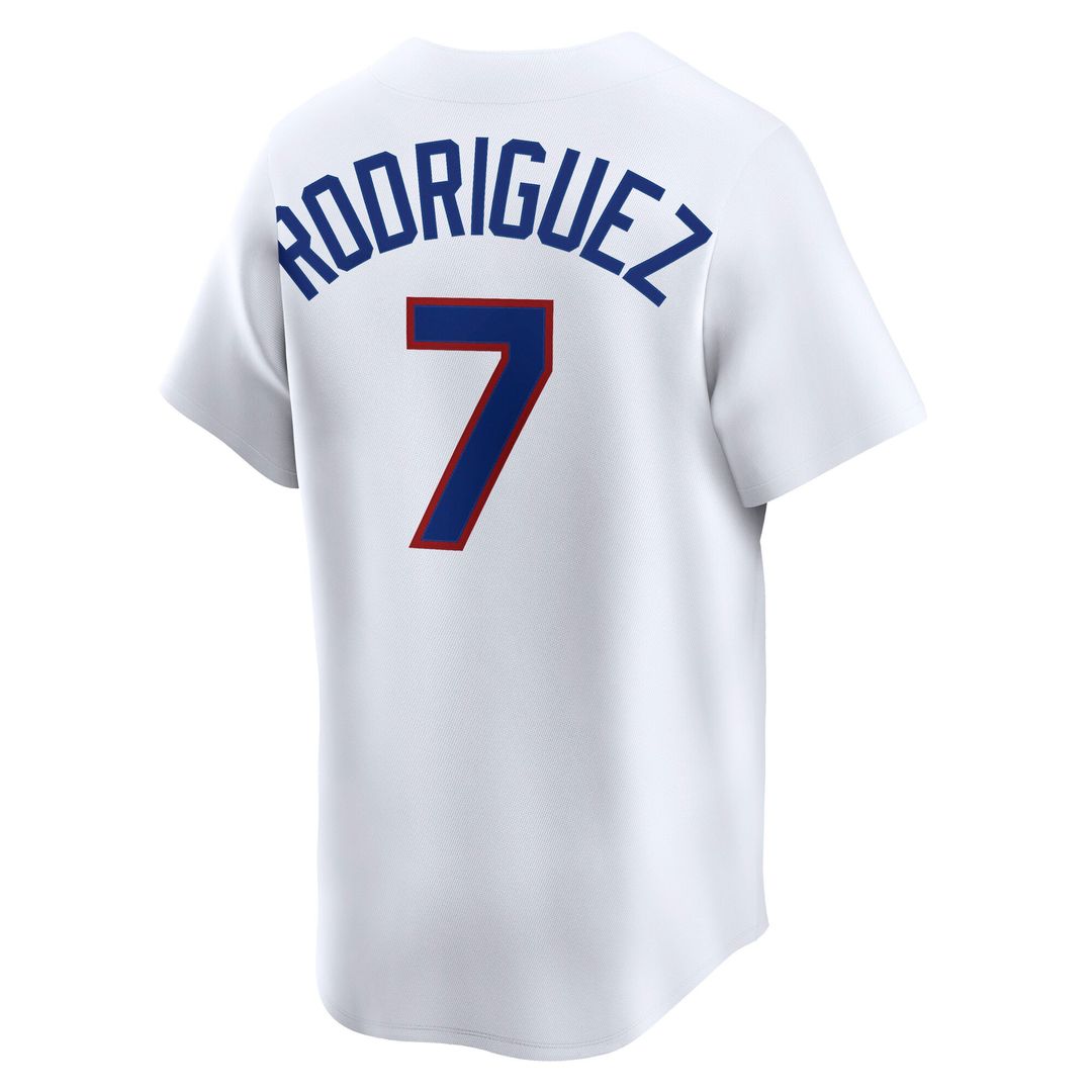Men's Texas Rangers Ivan Rodriguez White Throwback Cooperstown Collection Limited MLB Baseball Jersey - view 3