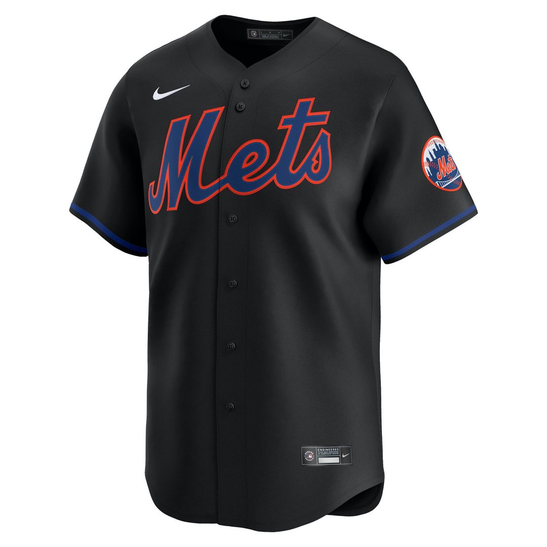Men's New York Mets Black Alternate Limited MLB Baseball Jersey - view 2