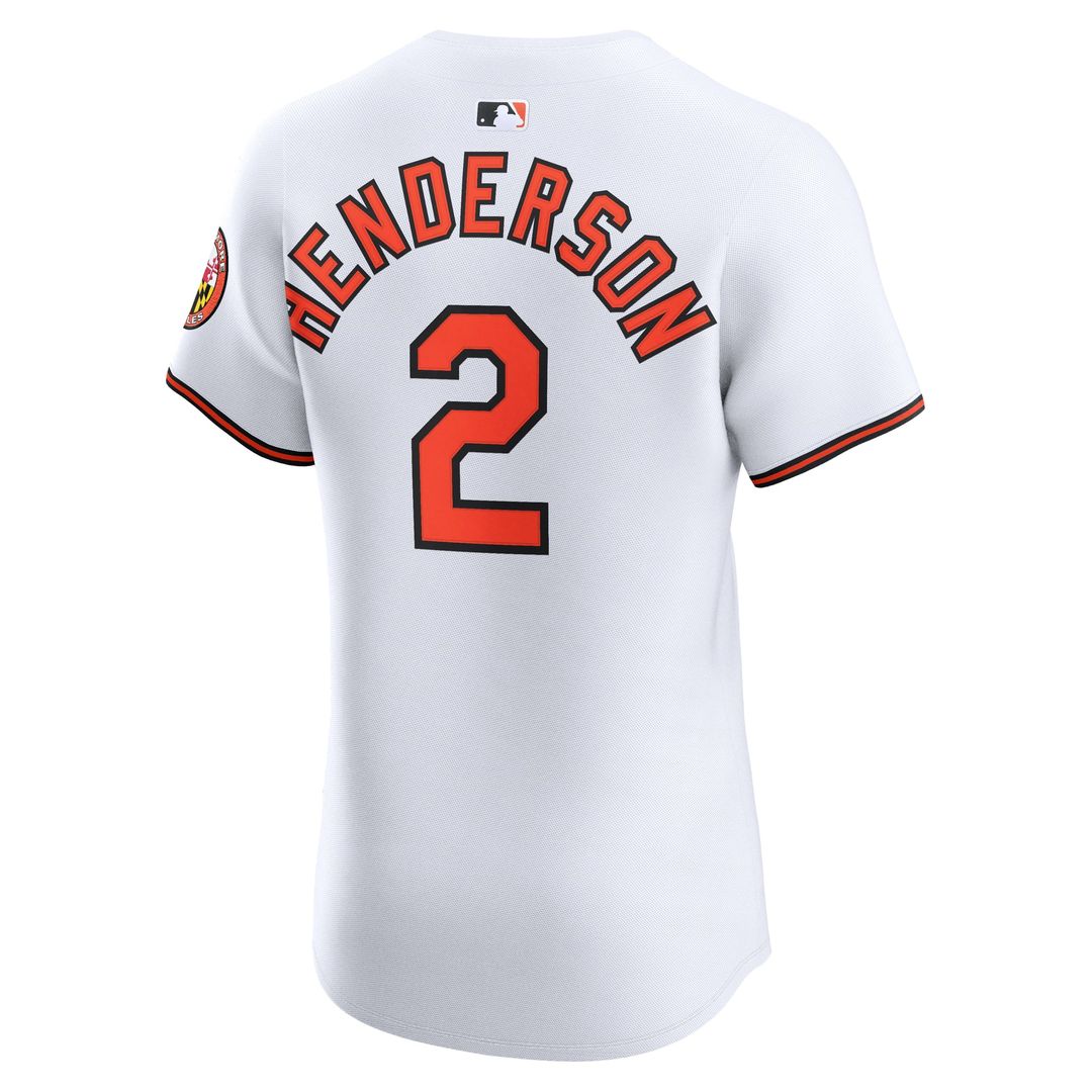 Men's Baltimore Orioles Gunnar Henderson White Home Elite MLB Baseball Jersey - view 3