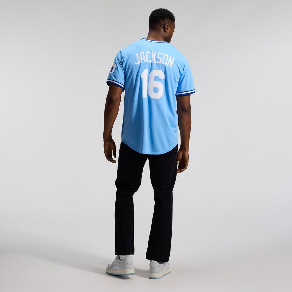 Men's Kansas City Royals Bo Jackson Light Blue Throwback Cooperstown Collection Limited MLB Baseball Jersey - view 8