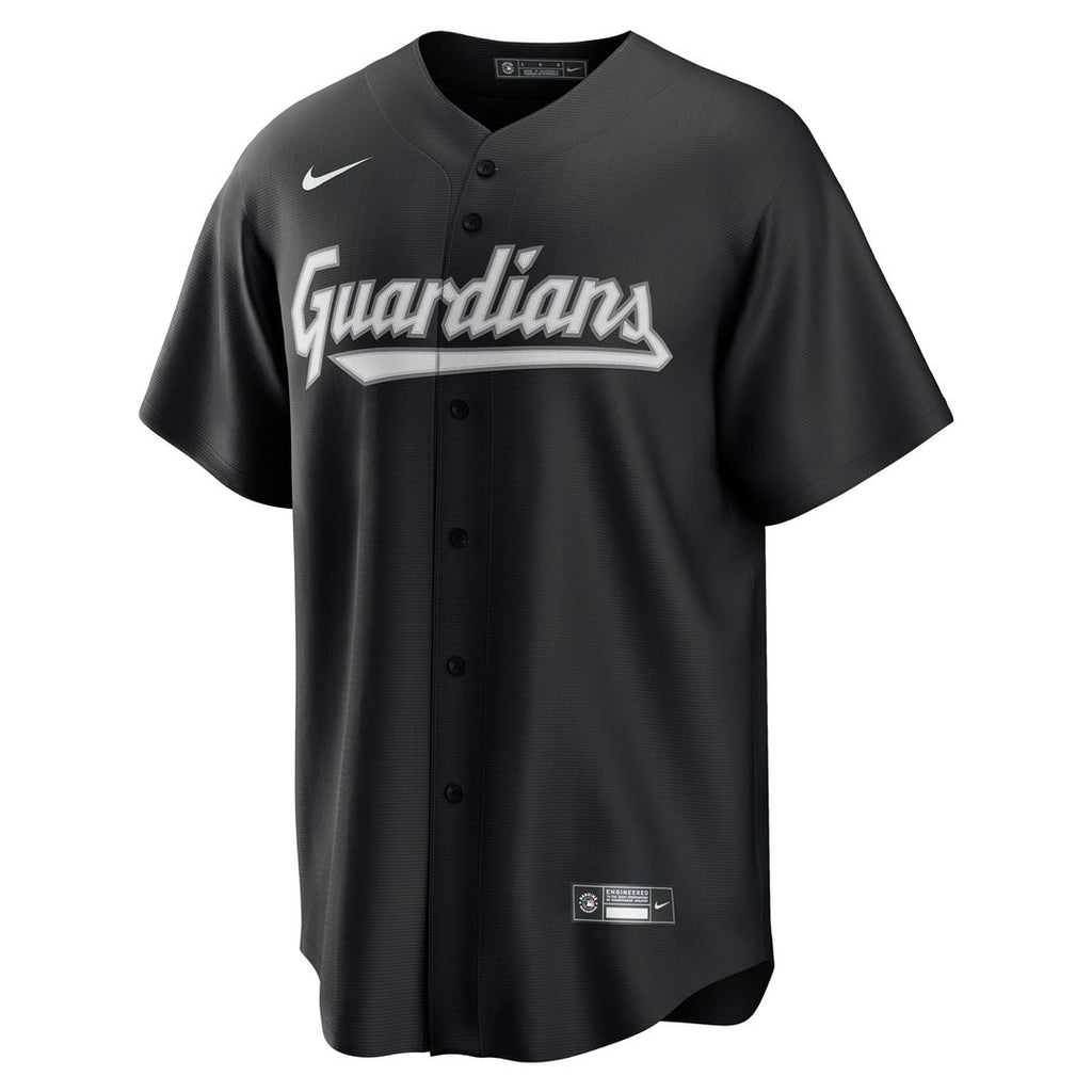 Men's Cleveland Guardians Black Replica MLB Baseball Jersey - view 2