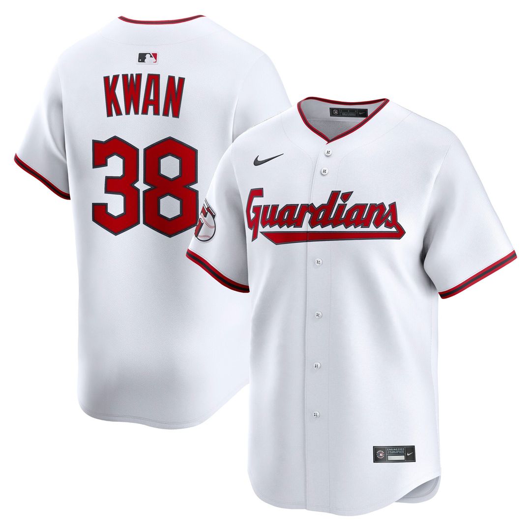Men's Cleveland Guardians Steven Kwan White Home Limited MLB Baseball Jersey - view 1