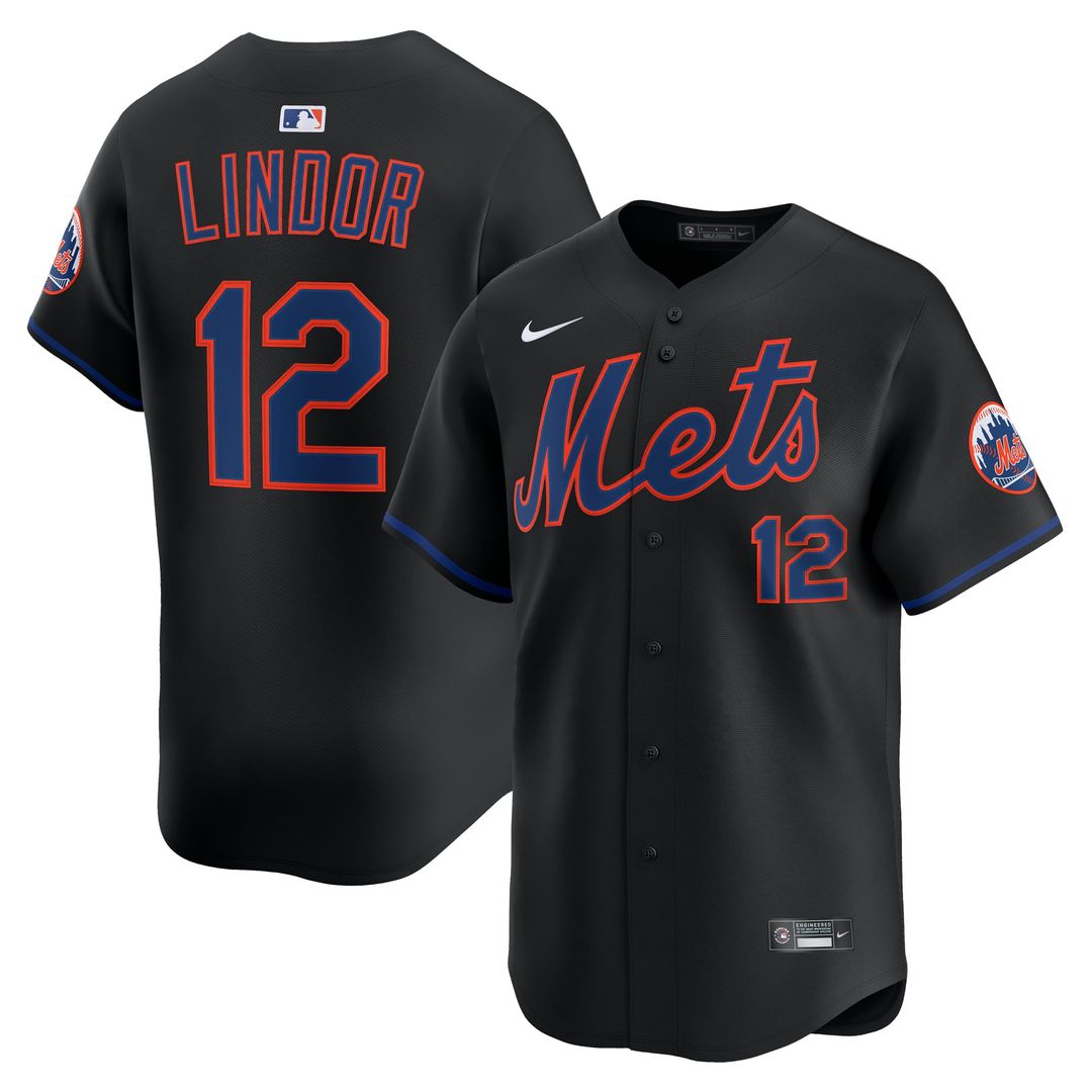 Men's New York Mets Francisco Lindor Gray Road Limited MLB Baseball Jersey - view 7