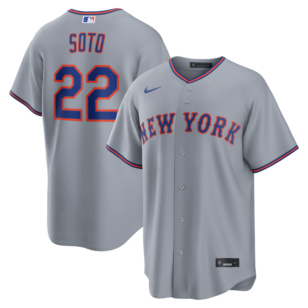 Men's New York Mets Juan Soto Gray Road Replica MLB Baseball Jersey - view 1