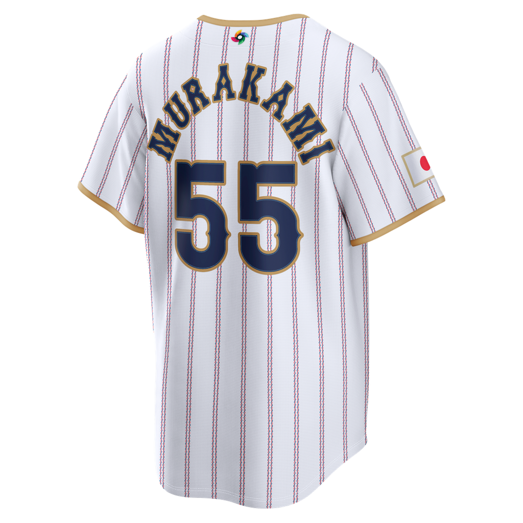 Men's Japan Baseball Munetaka Murakami White 2026 World Baseball Classic Home Stadium MLB Baseball Jersey - view 3