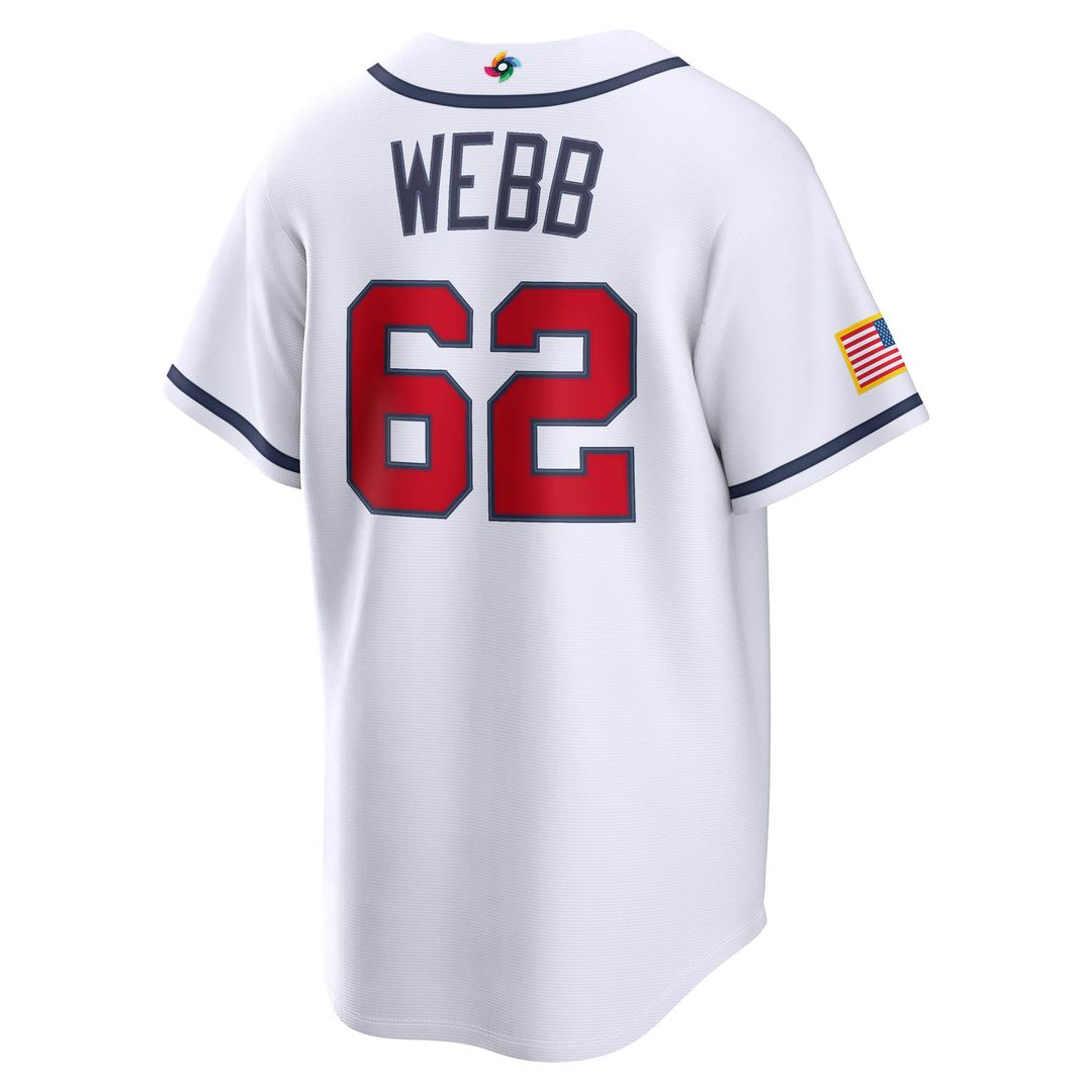 Men's USA Baseball Logan Webb White 2026 World Baseball Classic Home Stadium MLB Baseball Jersey - view 3