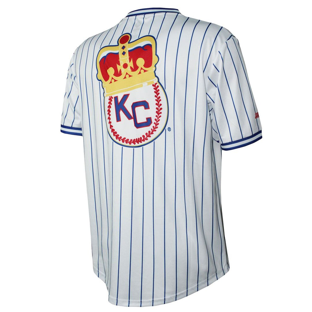 Men's Kansas City Monarchs White V-Neck MLB Baseball Jersey - view 3