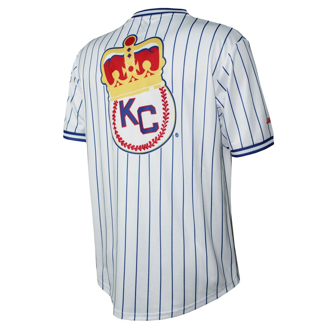 Men's Kansas City Monarchs White V-Neck MLB Baseball Jersey - view 3