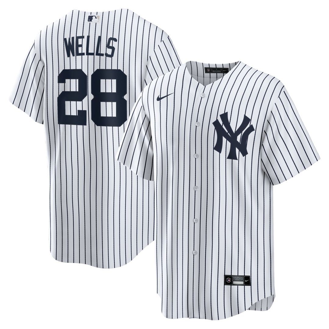 Men's New York Yankees Austin Wells White Home Replica MLB Baseball Jersey - view 1