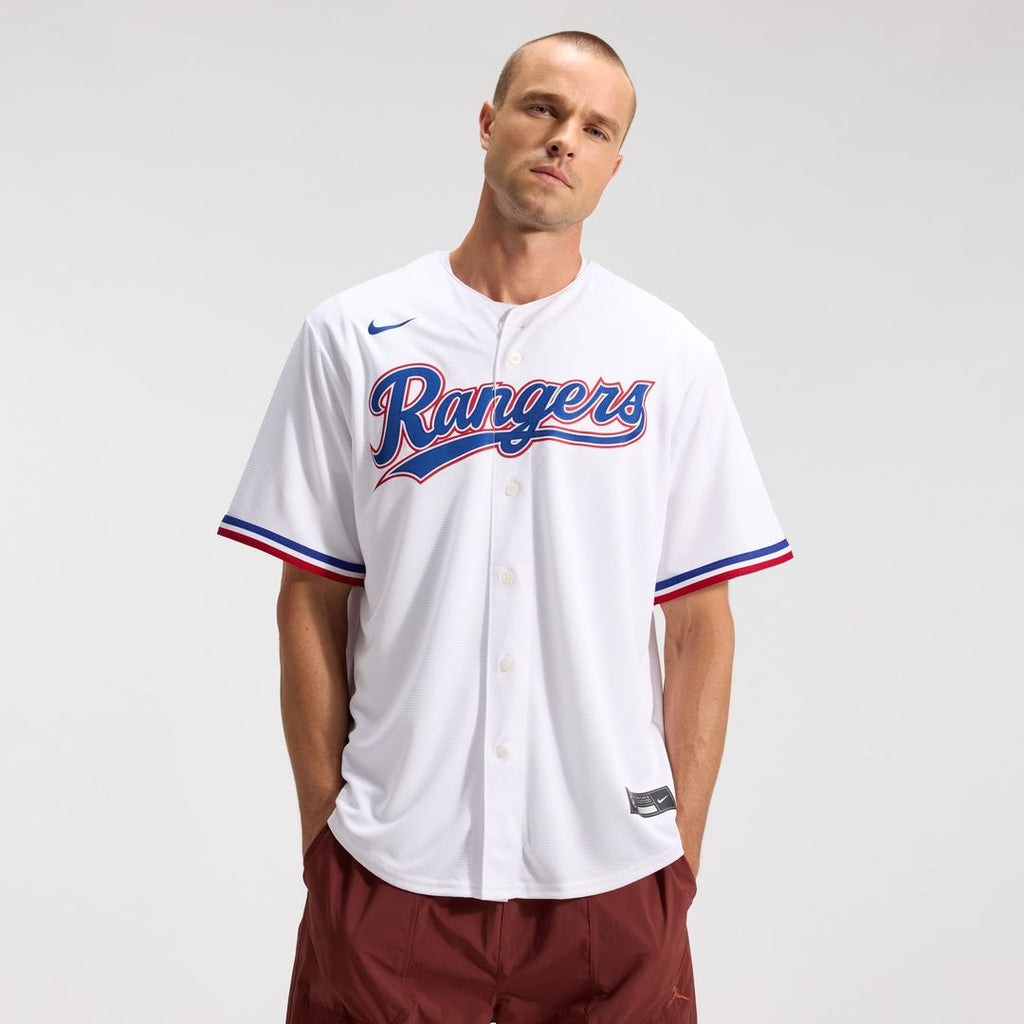 Men's Texas Rangers White Home Replica MLB Baseball Jersey - view 1