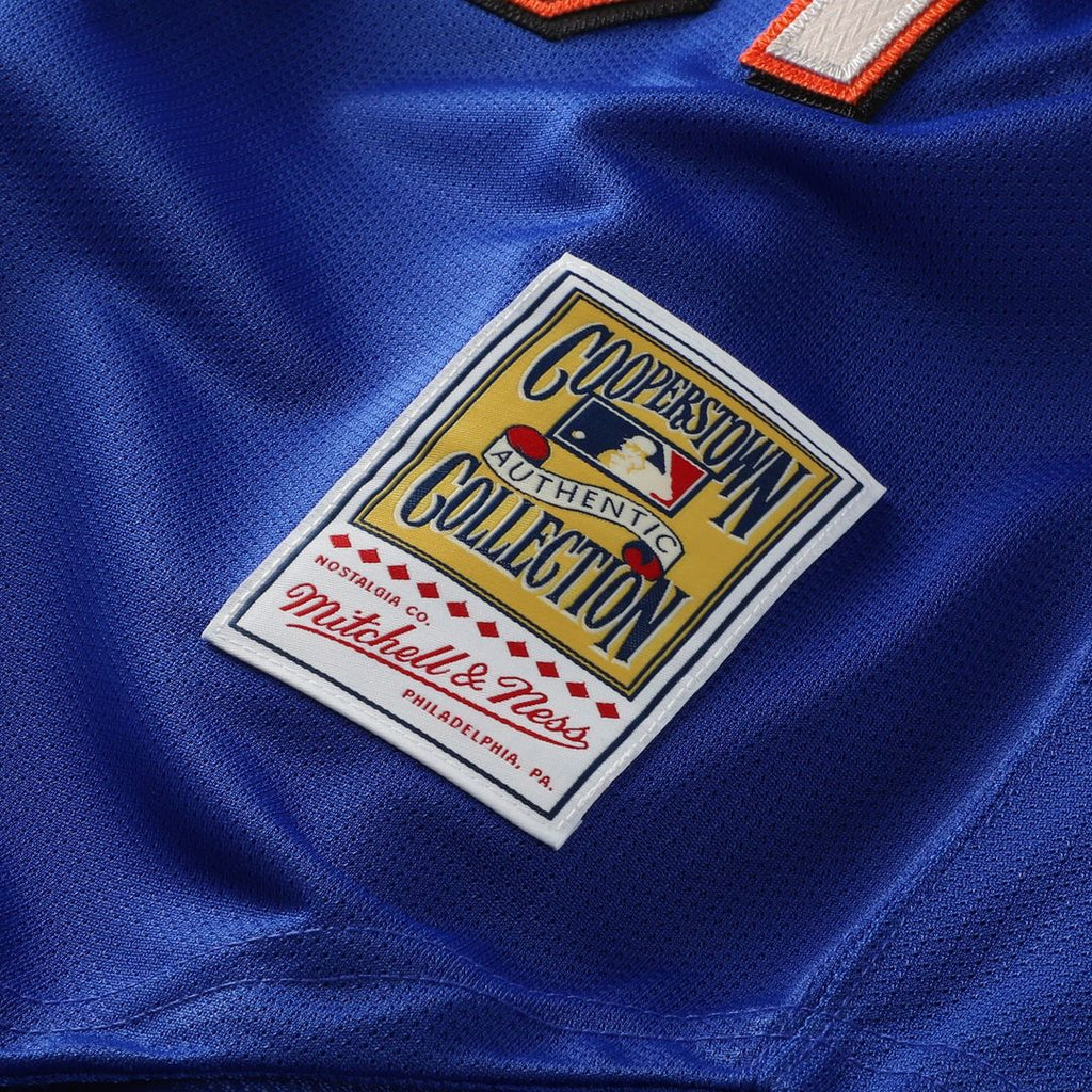 Men's New York Mets Mike Piazza Royal Cooperstown Collection Mesh Batting Practice Button-Up MLB Baseball Jersey - view 16