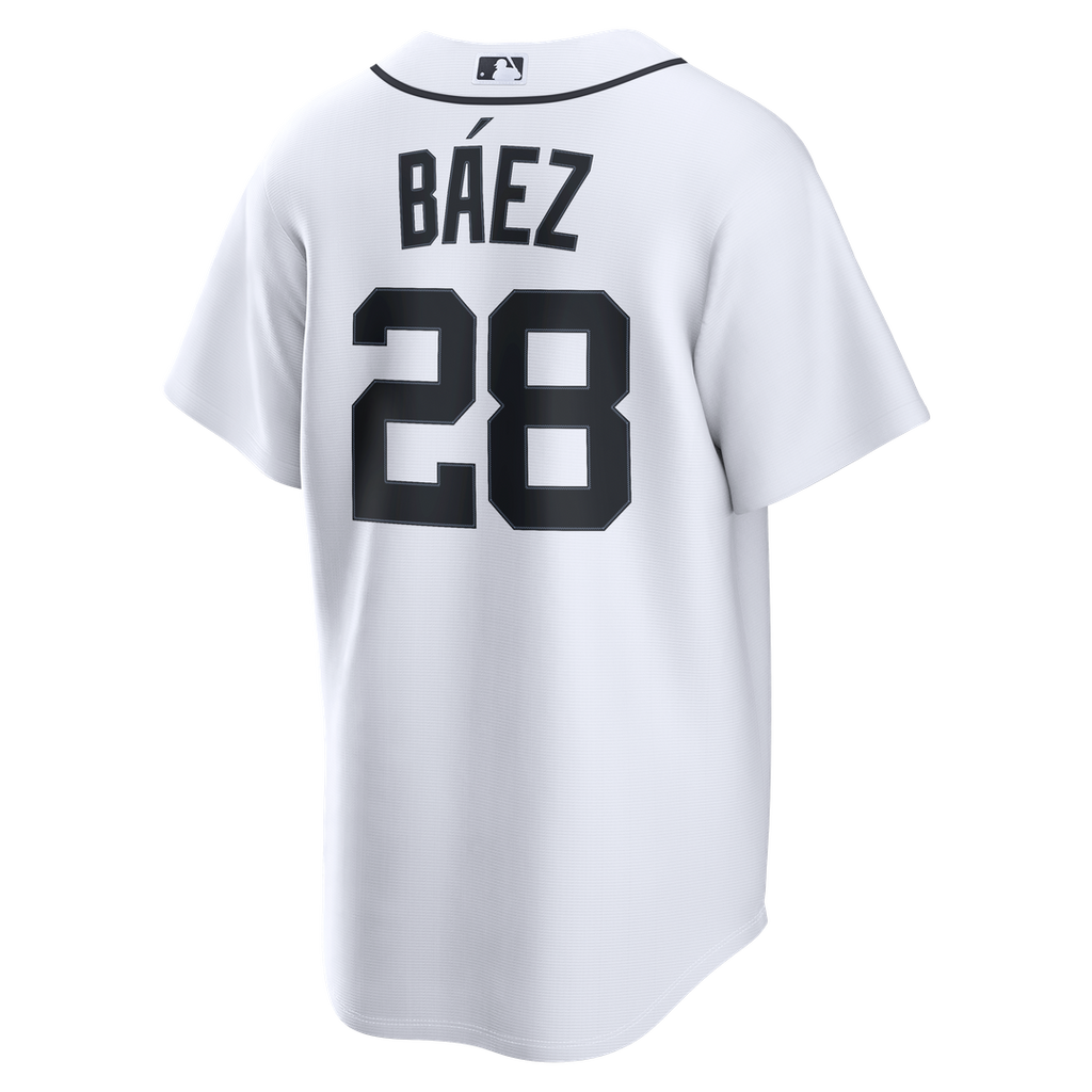 Men's Detroit Tigers Javier Báez White Home Replica MLB Baseball Jersey - view 3