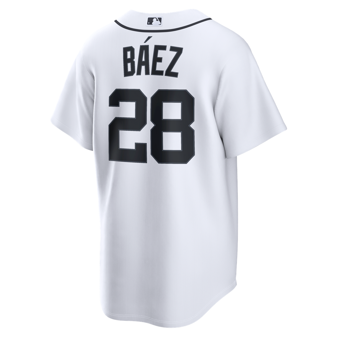 Men's Detroit Tigers Javier Báez White Home Replica MLB Baseball Jersey - view 3