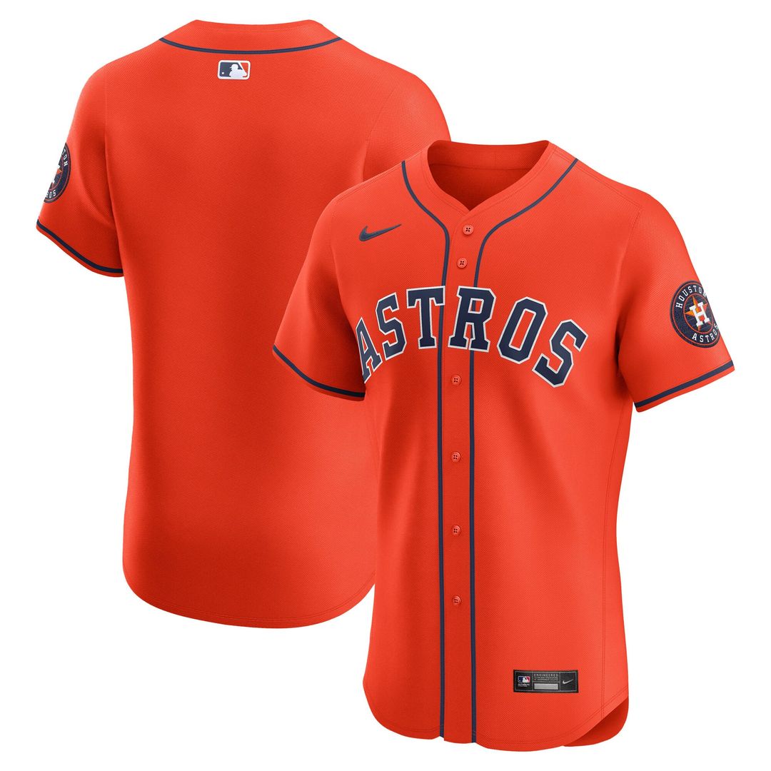 Men's Houston Astros Orange Alternate Elite MLB Baseball Jersey - view 1
