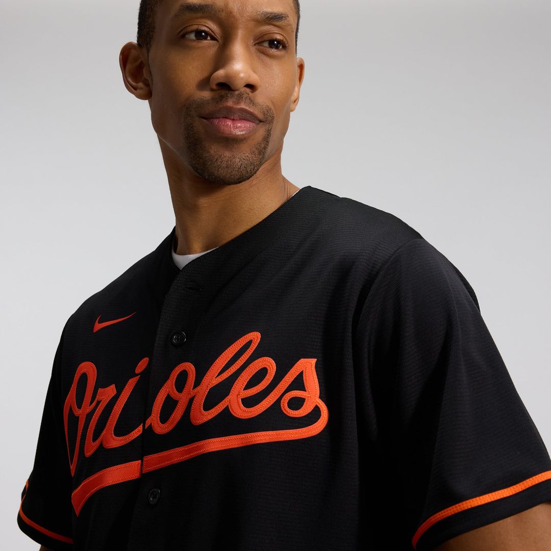 Men's Baltimore Orioles White Home Replica MLB Baseball Jersey - view 40