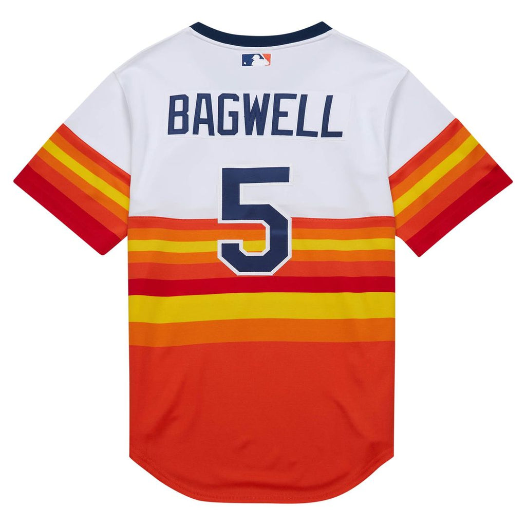Men's Houston Astros Jeff Bagwell White 2004 Cooperstown Collection Throwback MLB Baseball Jersey - view 3