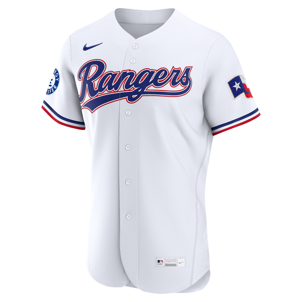 Men's Texas Rangers Corey Seager White Home Sponsor Patch MLB Baseball Jersey - view 2