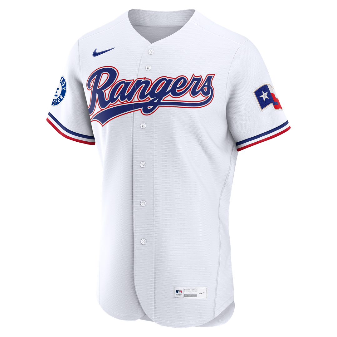 Men's Texas Rangers Corey Seager White Home Sponsor Patch MLB Baseball Jersey - view 2