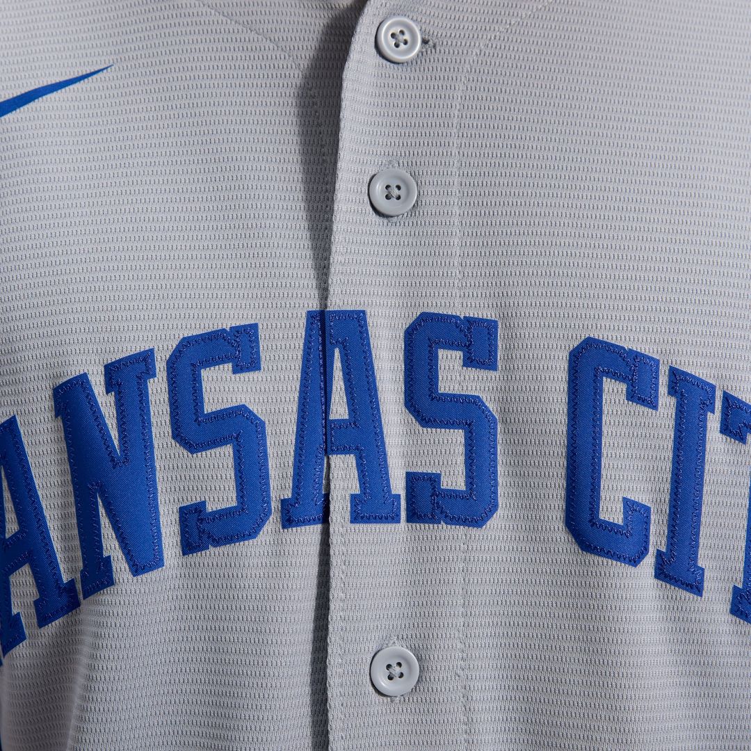 Men's Kansas City Royals Bobby Witt Jr. Gray Road Replica MLB Baseball Jersey - view 25