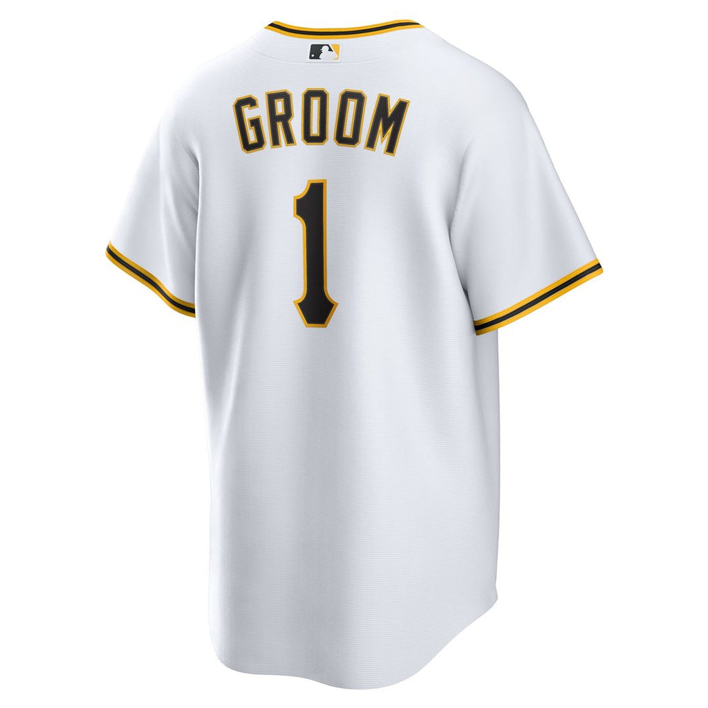 Men's Pittsburgh Pirates White #1 Groom Home Replica MLB Baseball Jersey - view 3