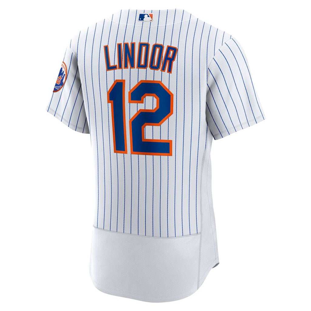 Men's New York Mets Francisco Lindor White Home MLB Baseball Jersey - view 8