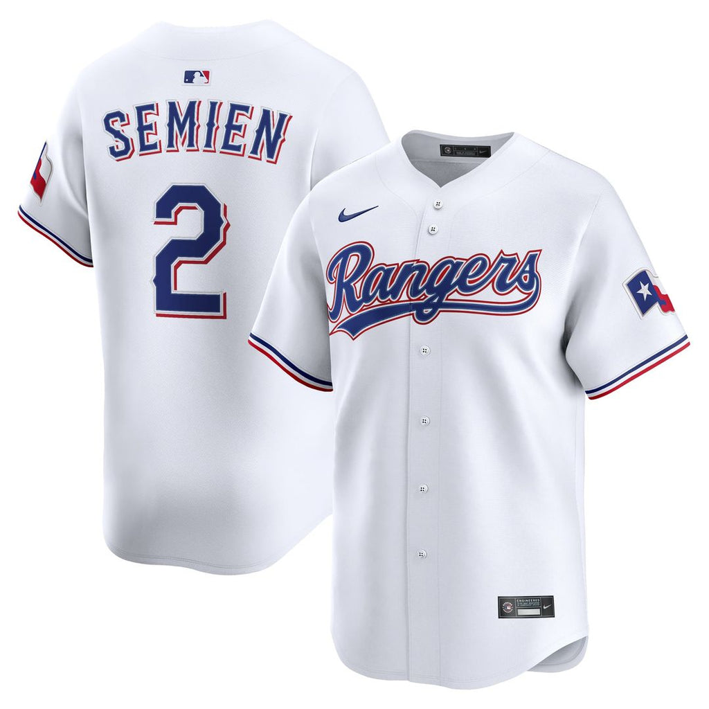 Men's Texas Rangers Marcus Semien White Home Limited MLB Baseball Jersey - view 1