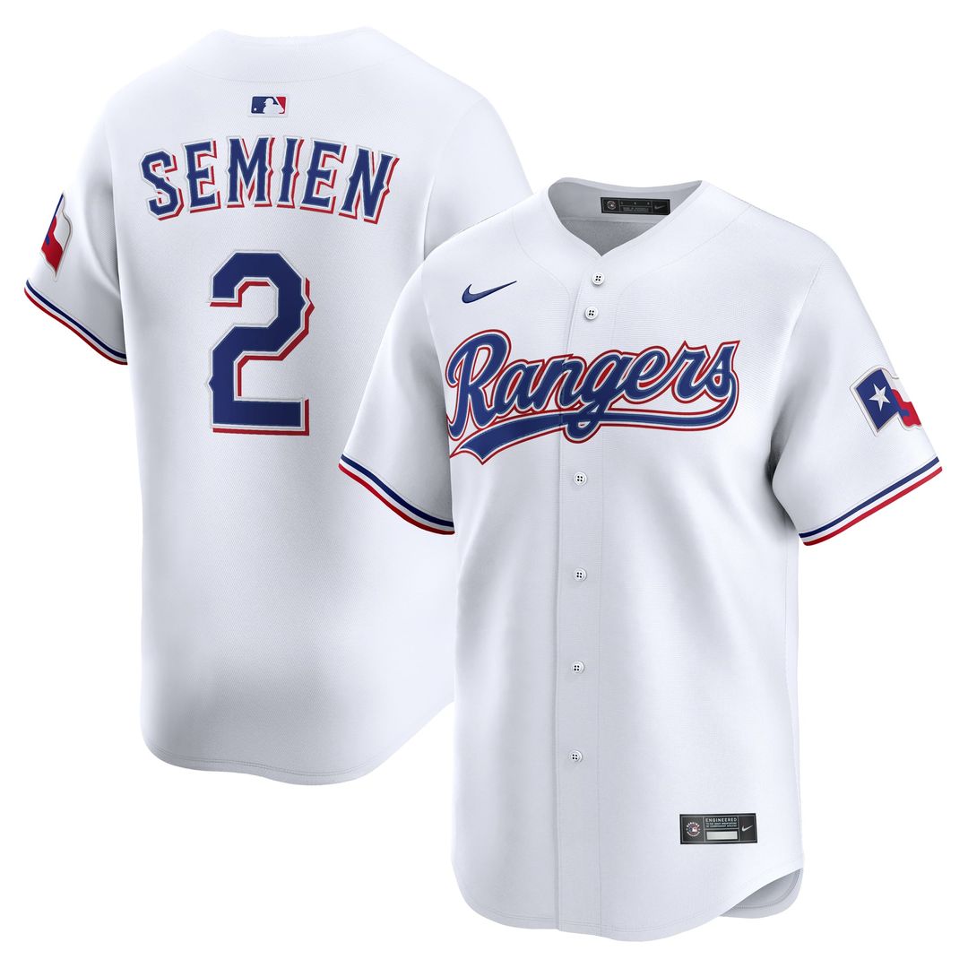 Men's Texas Rangers Marcus Semien White Home Limited MLB Baseball Jersey - view 1