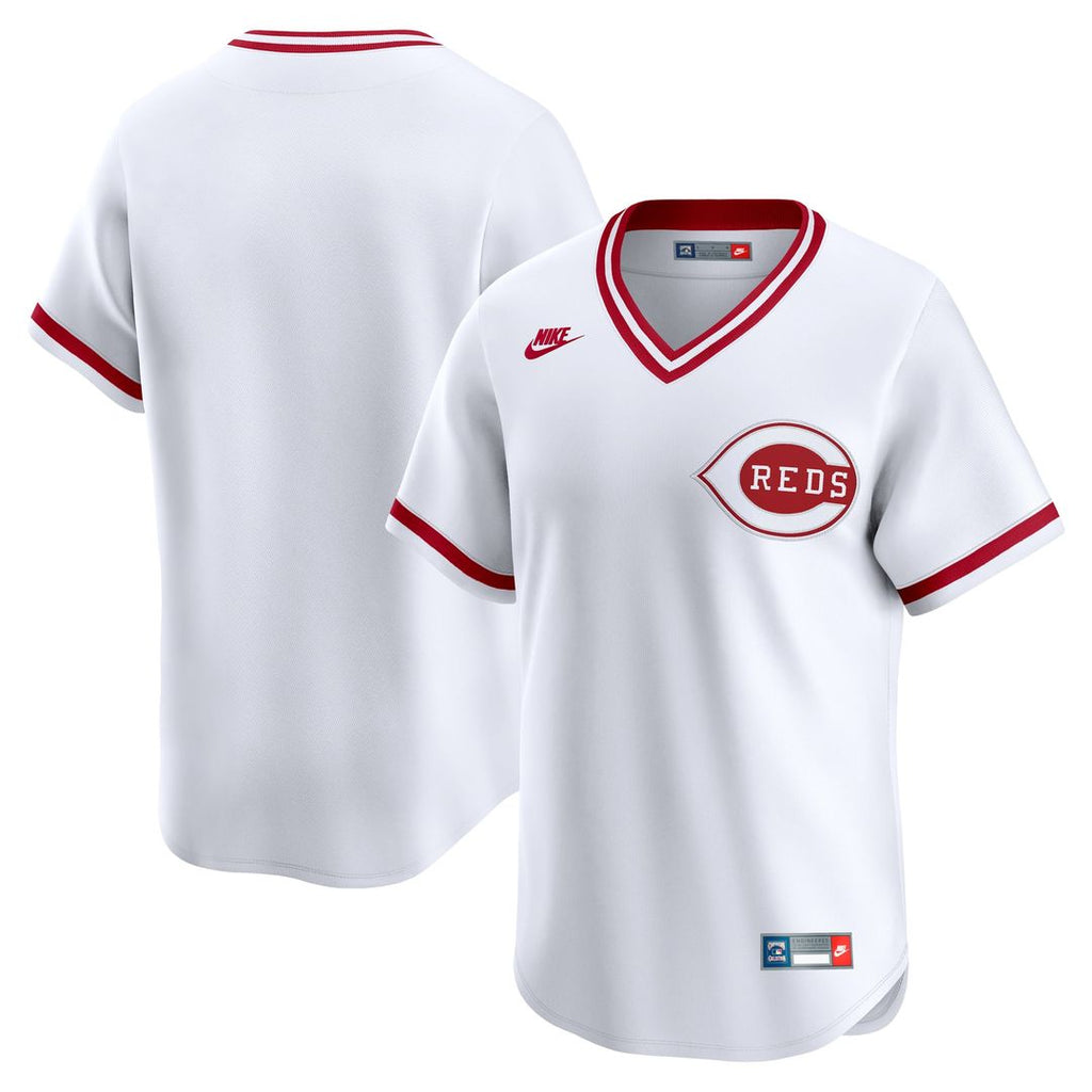 Men's Cincinnati Reds White Cooperstown Collection Limited MLB Baseball Jersey - view 1