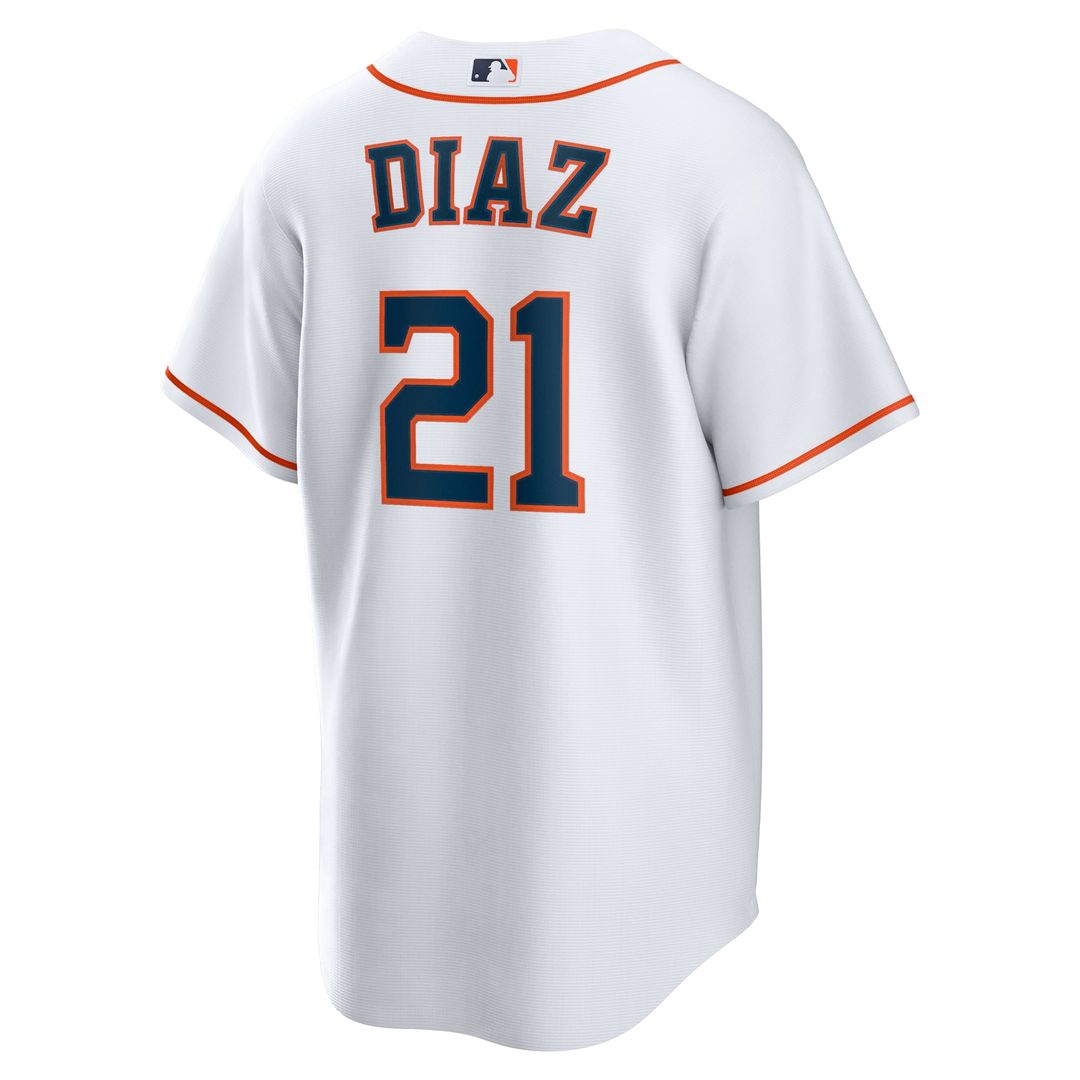 Men's Houston Astros Yainer Diaz White Home Replica MLB Baseball Jersey - view 3