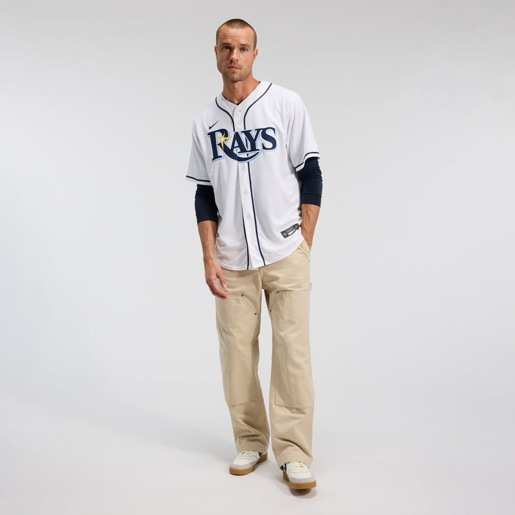 Men's Tampa Bay Rays Yandy Díaz White Home Replica MLB Baseball Jersey - view 5