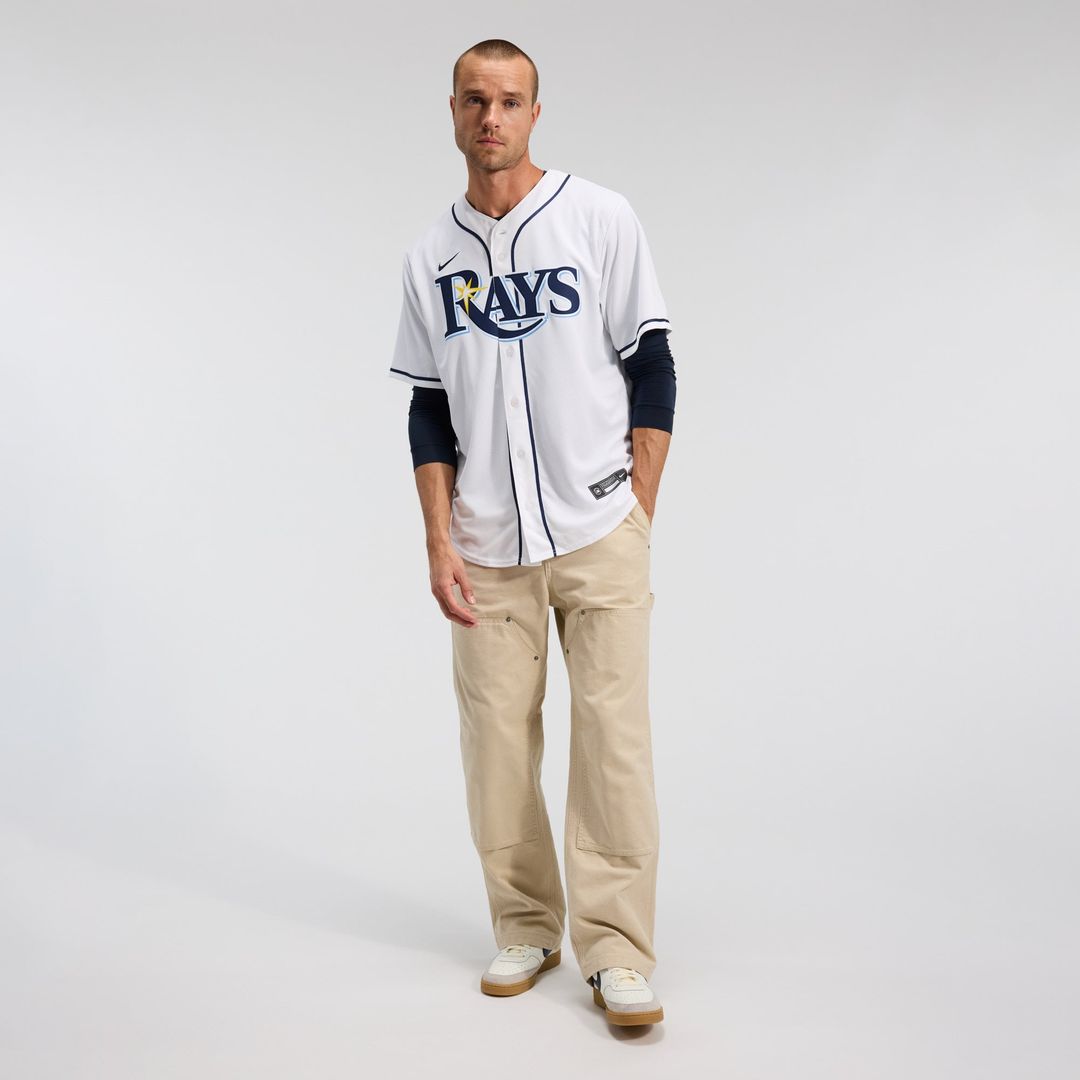 Men's Tampa Bay Rays Yandy Díaz White Home Replica MLB Baseball Jersey - view 5