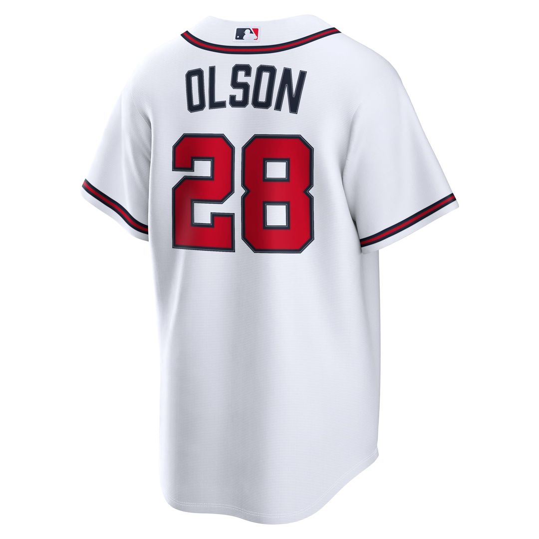 Men's Atlanta Braves Matt Olson White Home Replica MLB Baseball Jersey - view 3