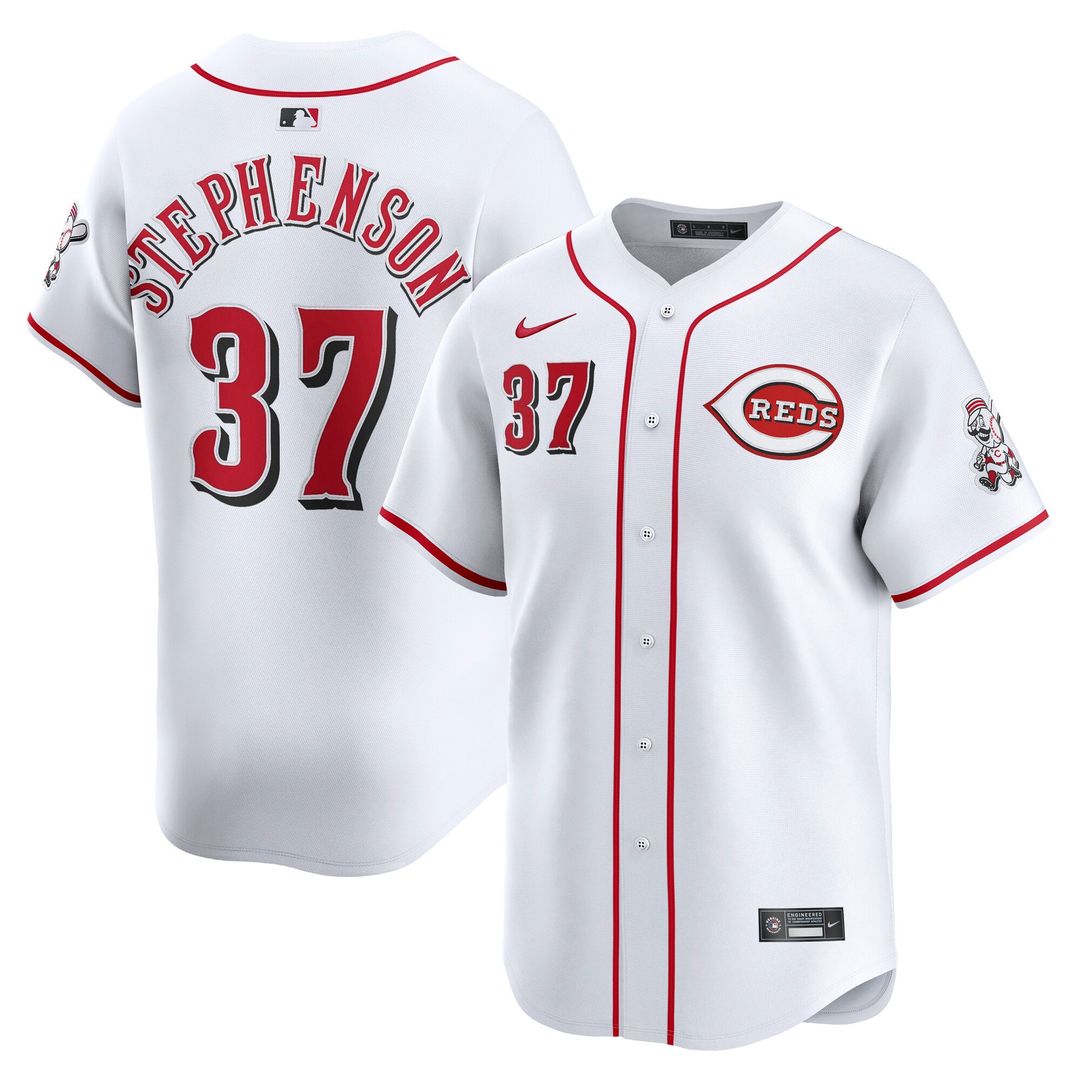 Men's Cincinnati Reds Tyler Stephenson White Home Limited MLB Baseball Jersey - view 1