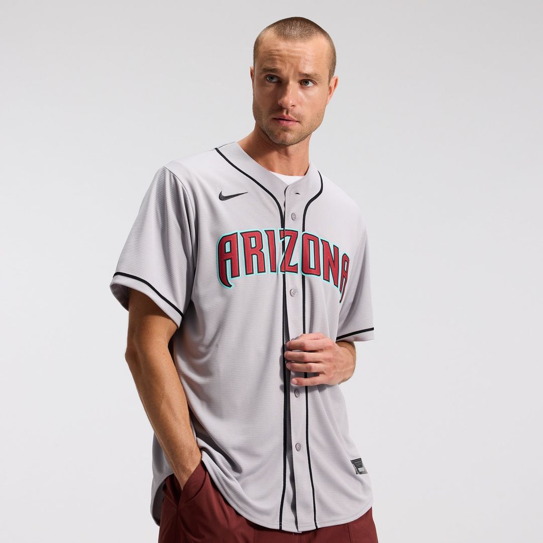 Men's Arizona Diamondbacks Corbin Carroll Gray Road Replica MLB Baseball Jersey - view 3