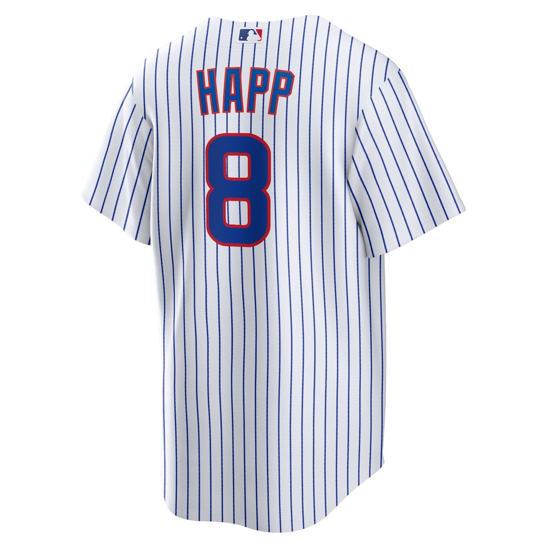 Men's Chicago Cubs Ian Happ White Home Replica MLB Baseball Jersey - view 3
