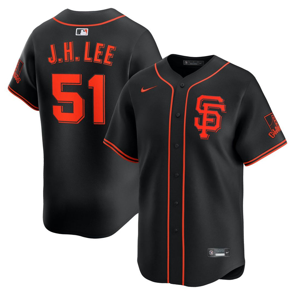 Men's San Francisco Giants Jung Hoo Lee Black Alternate Limited MLB Baseball Jersey - view 4
