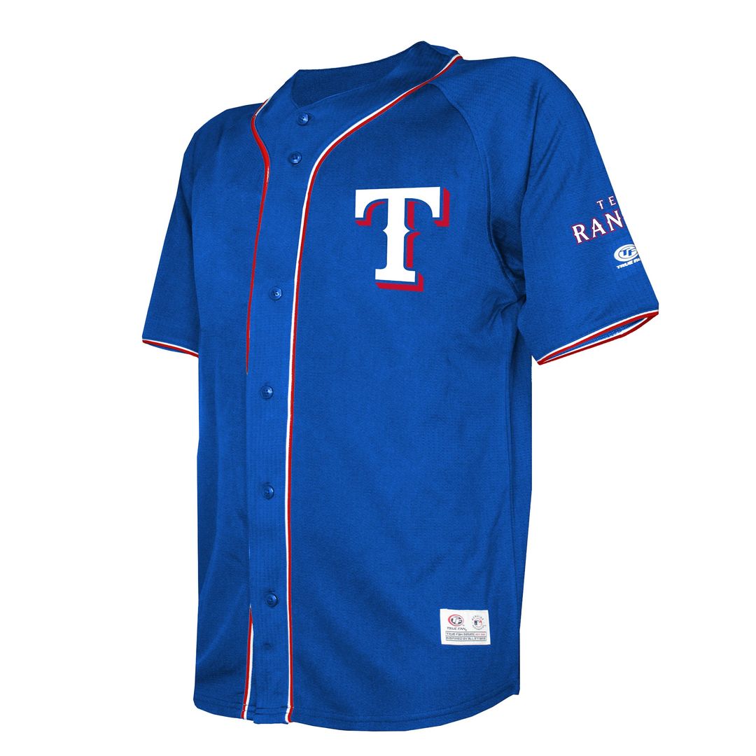 Men's Texas Rangers Royal Team Color Full-Button Fashion MLB Baseball Jersey - view 2