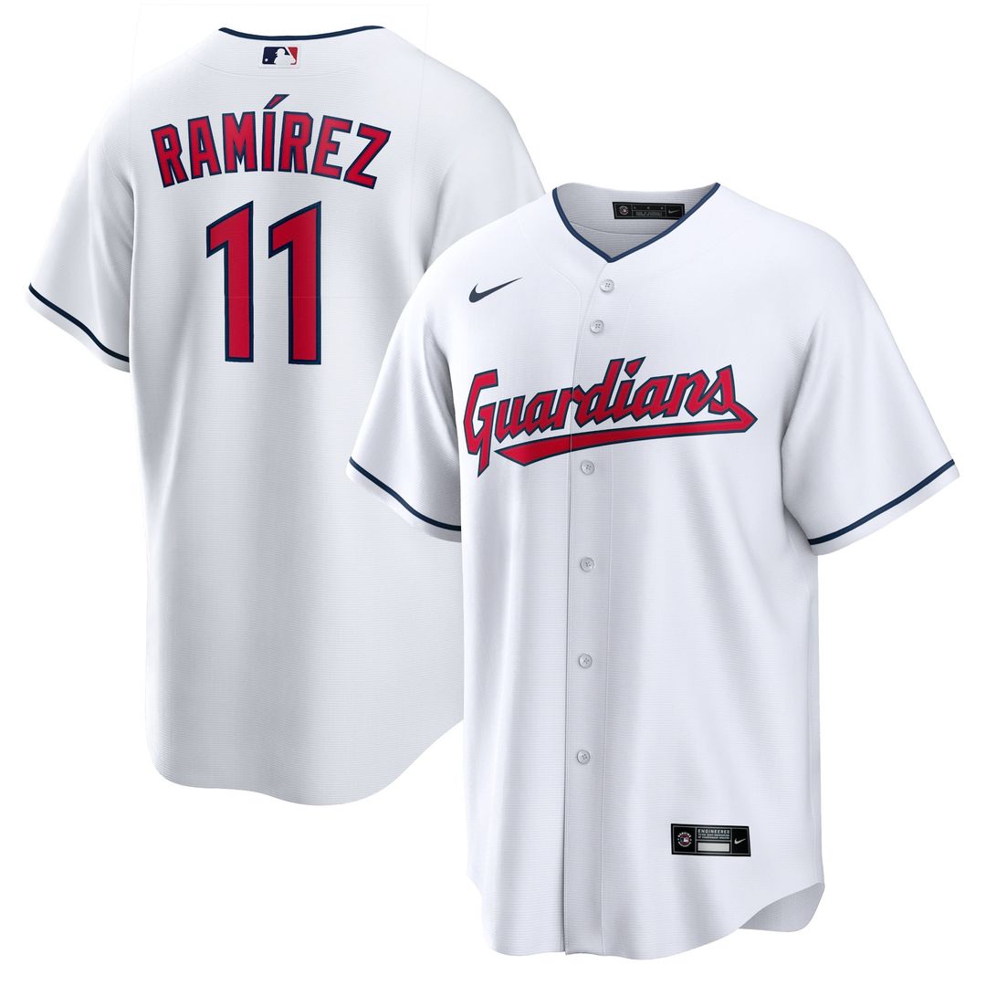 Men's Cleveland Guardians José Ramírez White Replica MLB Baseball Jersey - view 1