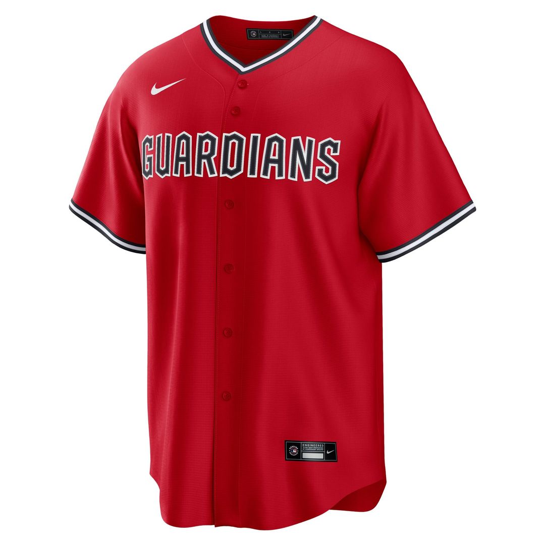 Men's Cleveland Guardians Red Alternate 2 Replica MLB Baseball Jersey - view 6
