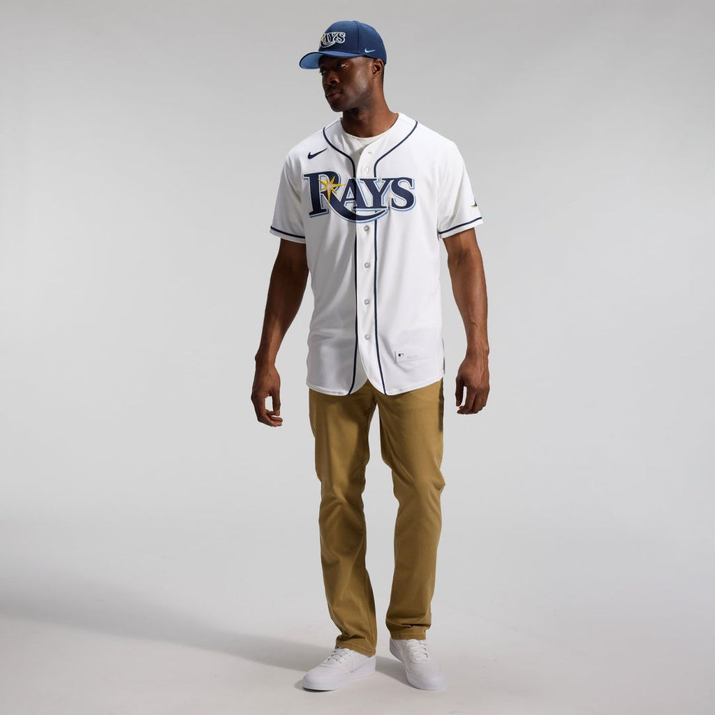 Men's Tampa Bay Rays White Home MLB Baseball Jersey - view 17