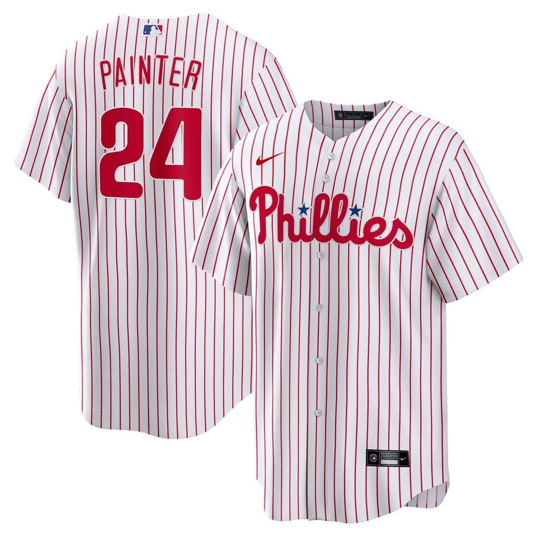 Men's Philadelphia Phillies Andrew Painter White Home Replica MLB Baseball Jersey - view 1