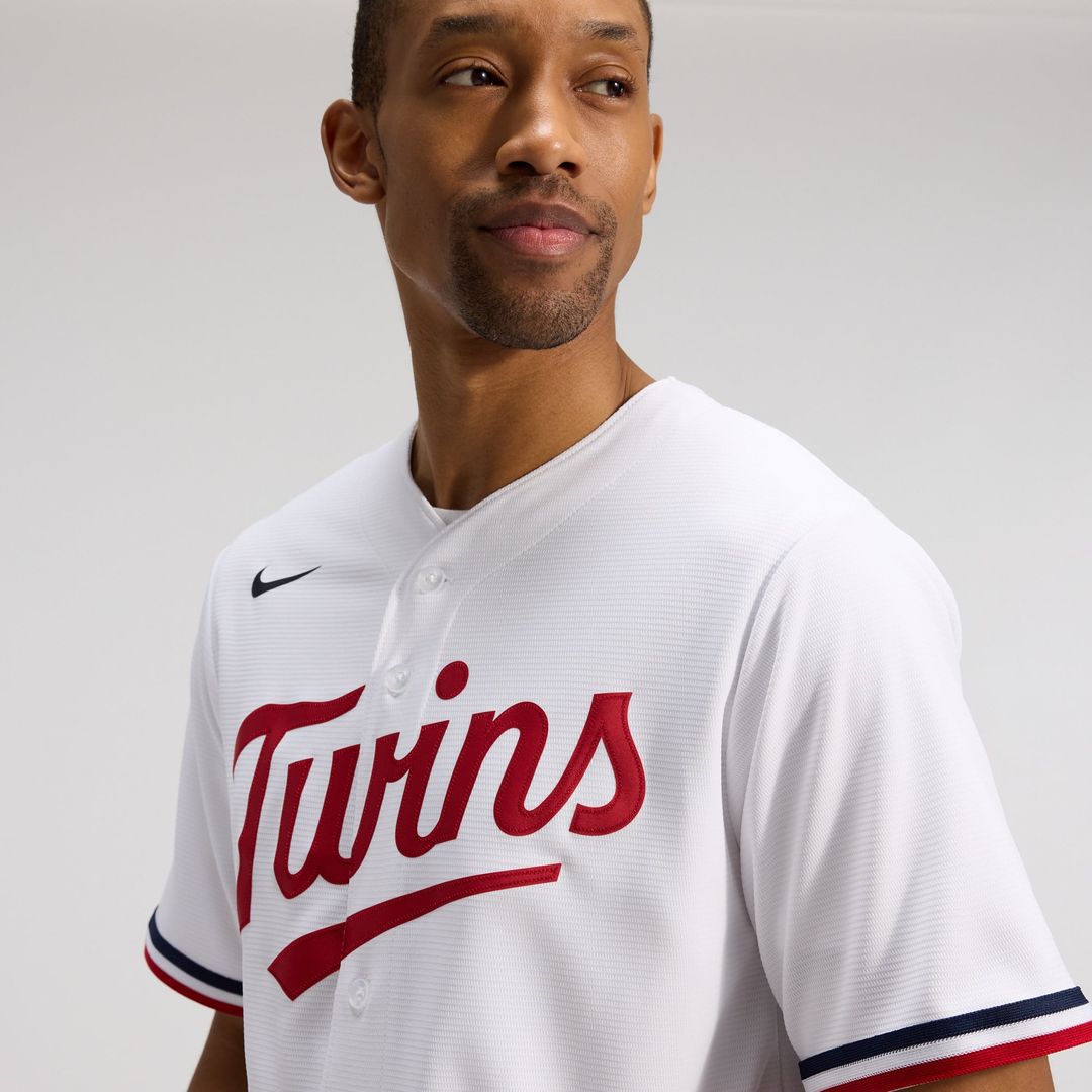 Men's Minnesota Twins White Home Replica MLB Baseball Jersey - view 7