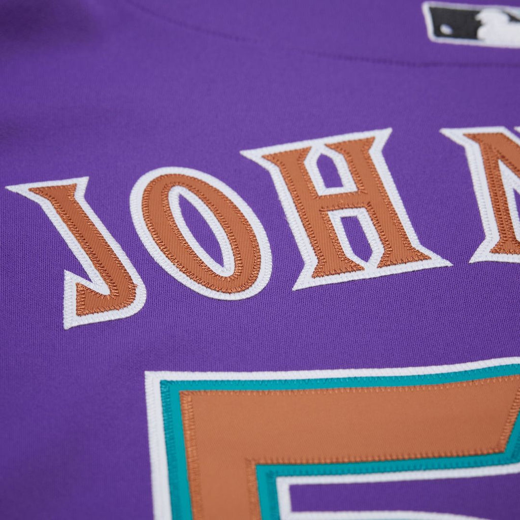 Men's Arizona Diamondbacks Randy Johnson Purple 2000 Throwback MLB Baseball Jersey - view 10