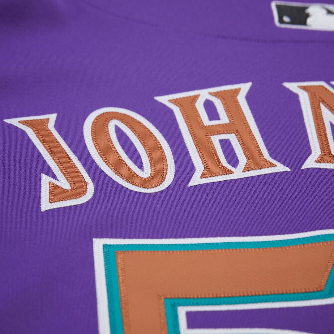 Men's Arizona Diamondbacks Randy Johnson Purple 2000 Throwback MLB Baseball Jersey - view 10