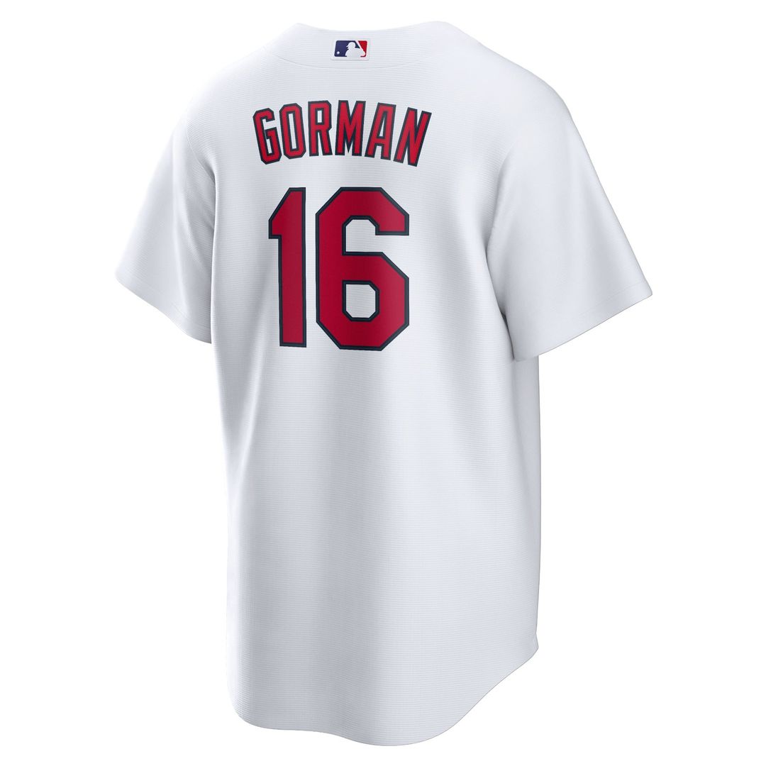 Men's St. Louis Cardinals Nolan Gorman White Home Replica MLB Baseball Jersey - view 3